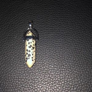 Dalmatian jasper chakra crystal necklace
